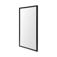 Rectangle Black Accent Mirror with Oxidized Finish Frame