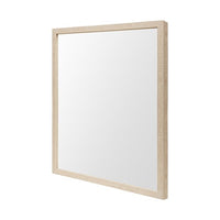 Rectangle Natural Accent Mirror with Matte Finish Frame