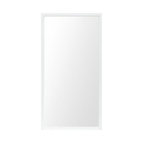 Rectangle White Accent Mirror with Crisp White Finish Frame