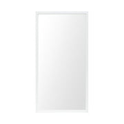 Rectangle White Accent Mirror with Crisp White Finish Frame