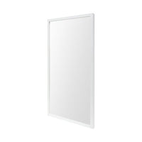 Rectangle White Accent Mirror with Crisp White Finish Frame