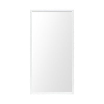 Rectangle White Accent Mirror with Crisp White Finish Frame