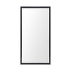 Rectangle Black Accent Mirror with Oxidized Finish Frame