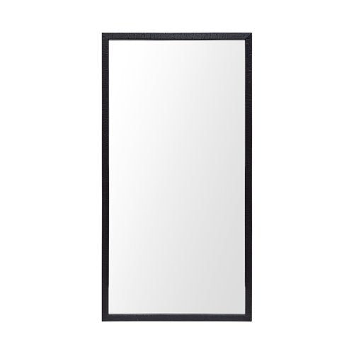 Rectangle Black Accent Mirror with Oxidized Finish Frame