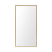 Rectangle Natural Accent Mirror with Matte Finish Frame