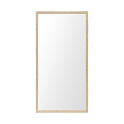 Rectangle Natural Accent Mirror with Matte Finish Frame