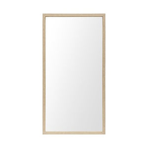 Rectangle Natural Accent Mirror with Matte Finish Frame