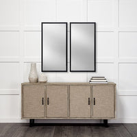 Rectangle Espresso Accent Mirror with Lakeside Design