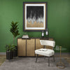 Brown Solid Mango Wood Frame Sideboard With 4 Gold Metal Cladded Cabinets