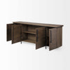 Brown Solid Mango Wood Finish Sideboard With 4 Door Cabinets