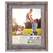 27"x39" Rustic Smoky Black Picture Frame with Plexiglass Holder