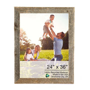 27"x39" Natural Weathered Grey Picture Frame with Plexiglass Holder