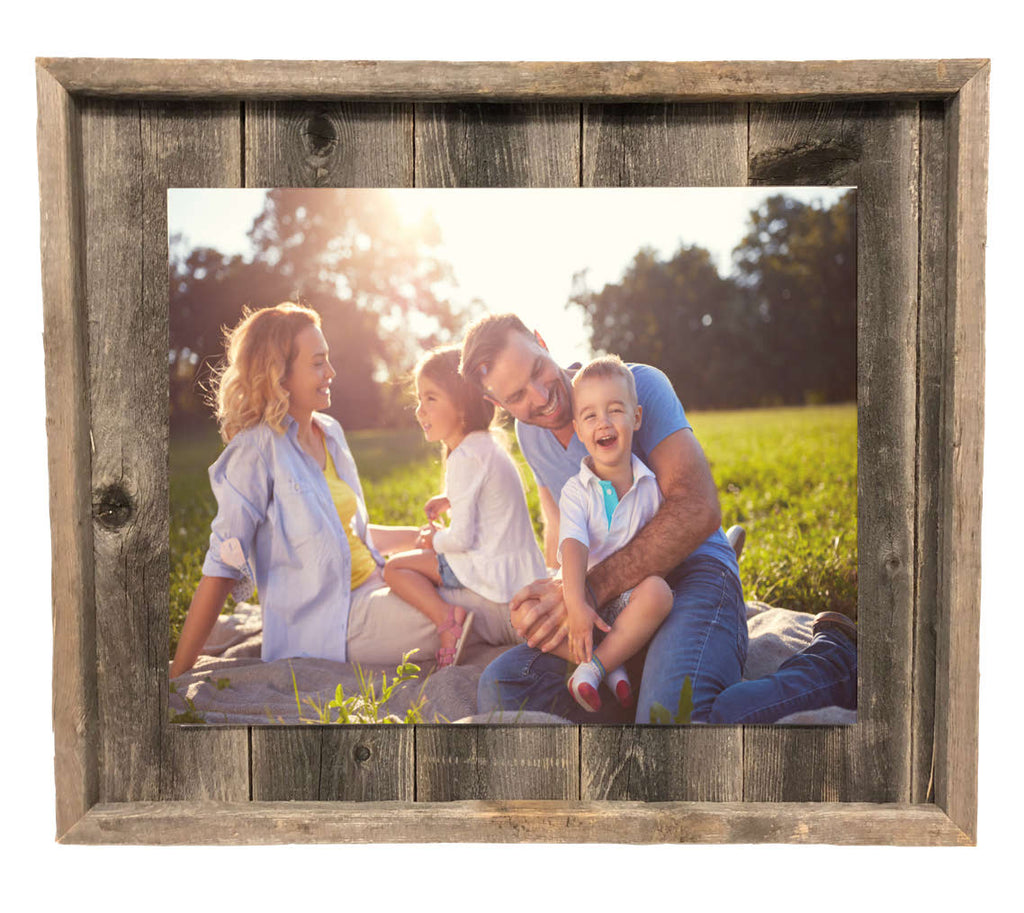 16"x19" Weathered Grey Picture Frame with Plexiglass Holder
