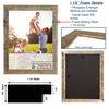 14"x17" Rustic Smoky Black Picture Frame with Plexiglass Holder