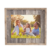 13"x14" Rustic Weathered Grey Picture Frame with Plexiglass Holder