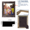 8"x8" Rustic Smoky Black Picture Frame