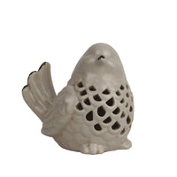 Distressed White Bird LED Accent Lamp