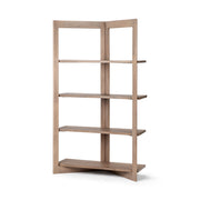 Light Brown Wood Shelving Unit With 4 Shelves