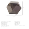 Black Iron Plated End Table with Nail Head Detail Hexagonal
