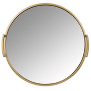 14" Gold Round Mirrored Decorative Tray