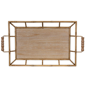 Tropical Wooden Bamboo Tray