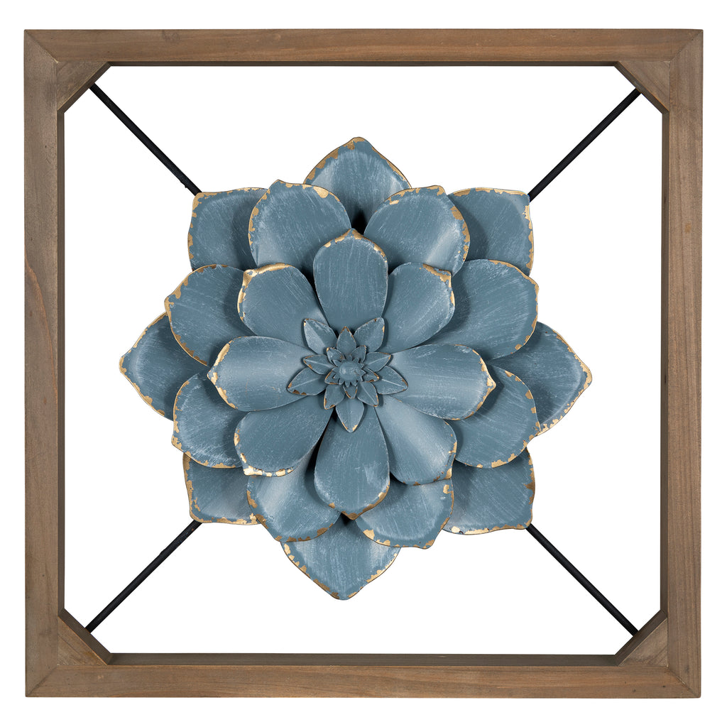 Blue Flower Full Bloom Wall Décor