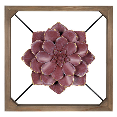 Maroon Flower Full Bloom Wall Décor