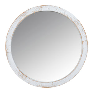 Jane White Wash Wood Wall Mirror