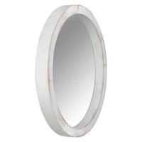 Jane White Wash Wood Wall Mirror