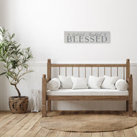 Gray and White Grateful Thankful Blessed Wall Art