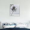 Single Palm Tree White Wood Framed Wall Art