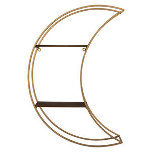 Gold Half Moon Floating Shelf