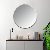 Lily Silver Round Wall Mirror