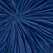 Blue Round Tufted Velvet Pillow