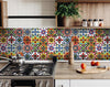 4" x 4" Festival Brights Mosaic Peel and Stick Removable Tiles