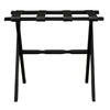 Black Wood Straight Leg Luggage Rack with 4 Fine Black Nylon Straps