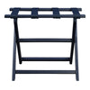Earth Friendly Navy Blue Folding Luggage Rack with Navy Straps