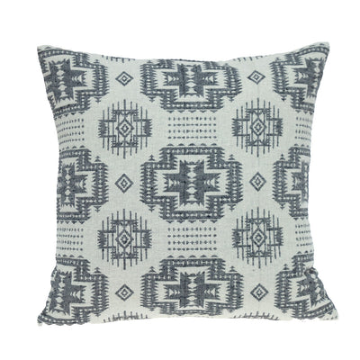 Gray Aztec Design Throw Pillow