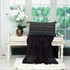 Black and Gray X Pom Throw Pillow