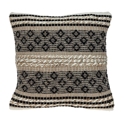 Chocolate Brown Jute Throw Pillow