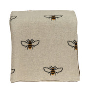 Ivory Bumble Bee Knitted Throw Blanket