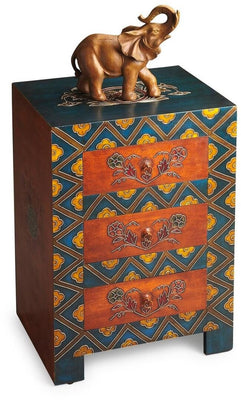 Stylish Hand Painted 3 Drawer Accent Cabinet