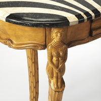 Zebra skin Fossil Stone Veneer Writing Desk with Heritage Finish