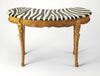 Zebra skin Fossil Stone Veneer Writing Desk with Heritage Finish