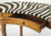 Zebra skin Fossil Stone Veneer Writing Desk with Heritage Finish