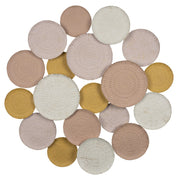 Distressed and Matte Abstract Metal Circle Wall Decor