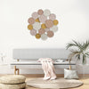 Distressed and Matte Abstract Metal Circle Wall Decor