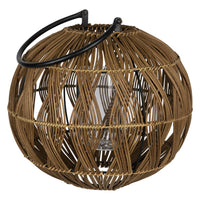 Round Rustic Brown Bamboo Lantern
