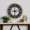 Industrial Chic Wood and Metal Wall Clock