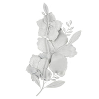 Blooming White and Gold Metal Flower Wall Decor